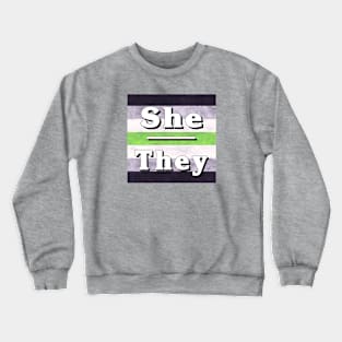 She-They Pronouns: Agender Crewneck Sweatshirt